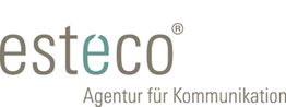 Logo der Firma "esteco" mit dem Slogan "Agentur für Kommunikation".