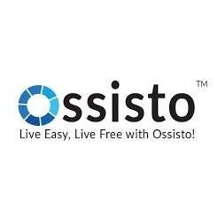 Logo with text: "Ossisto" and slogan "Live Easy, Live Free with Ossisto!"