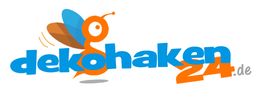 "Buntes Logo mit einer cartoonartigen Schnecke und dem Schriftzug 'dekohaken24.de'."