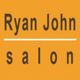Orange background with "Ryan John salon" written in black text.