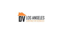 DV Los Angeles Contractor Services logo with an orange house roof graphic.