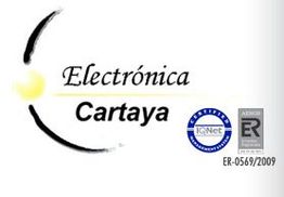 Logotipo de Electrónica Cartaya con certificaciones IQNet y AENOR.
