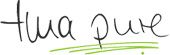 Handschriftlich und grün unterstrichener Text: "hua pure".