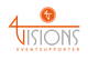 Logo mit Text: "4 Visions Eventsupporter", in orange und grau gestaltet.