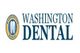 Washington Dental logo with a tooth inside a blue and gold circle on the left.