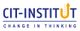 Logo des CIT-Instituts mit Slogan "Change in Thinking" und gelbem Pfeil nach oben.