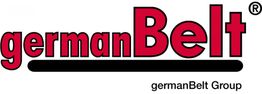 Logo der germanBelt Group: "germanBelt" in Rot, schwarzer Unterstrich, schwarzer Text unten.