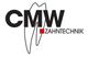 Logo: "CMW Zahntechnik" mit Zahnabbildung und rotem Quadrat.