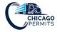 Logo of "Chicago Permits" featuring a truck inside a letter "C".