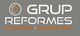 Logotipo de "Grup Reformes Vilanova i Barcelona" en fondo gris con texto blanco y naranja.