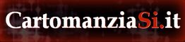 Testo "CartomanziaSi.it" su sfondo rosso scuro.