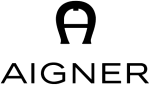 Aigner-Logo mit stilisiertem "A" und Schriftzug darunter.