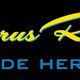 "Logo met de tekst 'Cuperus Repair, Schade herstel' in gele en blauwe letters op zwarte achtergrond."