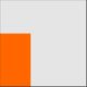 Orange rechteckige Form auf grauem Hintergrund.