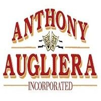 "Logo with the text Anthony Augliera Incorporated and a central comedy and tragedy mask emblem."