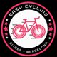 Logotipo de "Easy Cycling" con una bicicleta rosa y texto "Sitges - Barcelona".