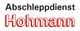 Text: "Abschleppdienst Hohmann" in schwarzer und roter Schrift.