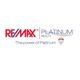 RE/MAX Platinum Realty logo with slogan, "The power of Platinum," and a hot air balloon graphic.