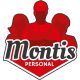 Rotes Logo mit drei Silhouetten und dem Text "Montis Personal" in einem Herz.
