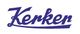 Logo mit dem Schriftzug "Kerker" in blauer, geschwungener Schrift auf weißem Hintergrund.