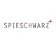 Textlogo "SPIESCHWARZ" mit rotem S und Pluszeichen auf weißem Hintergrund.