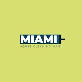 Logo reading "Miami House Cleaning Maid" on a lime green background.