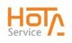 Logo mit orangefarbenem Text "HoTA" und grauem Text "Service" auf weißem Hintergrund.