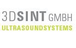 Logo mit Text "3DSINT GmbH Ultrasoundsystems" auf weißem Hintergrund.