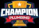 Champion Plumbing logo with a trophy and star.