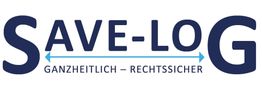 Logo von SAVE-LOG mit dem Slogan: "Ganzheitlich – Rechtssicher".
