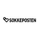 Logo med teksten "Sokkeposten" og et hjerteformet symbol foran.