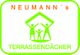 Logo mit grünem Dach über Familie; Text: "NEUMANN's TERRASSENDÄCHER".