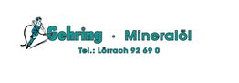 Logo von "Gehring Mineralöl" mit einer Figur und Telefonnummer: Lörrach 92 69 0.