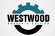 Logo of Westwood Concrete Cutting with a teal gear design above the text.