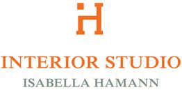 Logo von Isabella Hamann Interior Studio in Orange und Grau.