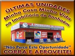 Fachada da imobiliária em Itanhaém com promoção do Minha Casa Minha Vida.