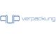 Logo mit blauem Text: "QUP Verpackung".