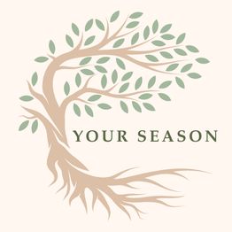 Boomillustratie met groene bladeren en de tekst "Your Season" eronder.