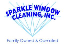 Logo of Sparkle Window Cleaning, Inc., features a diamond design with "Family Owned & Operated."
