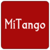 Rotes Quadrat mit weißem Text "MiTango" in der Mitte.
