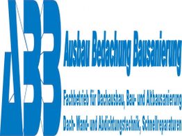 Logo mit ABB in Blau, Text: Ausbau Bedachung Bausanierung, Bau- und Abdichtungstechnik.