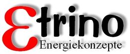 Logo mit dem Schriftzug "Etrino Energiekonzepte" in roten und schwarzen Buchstaben.