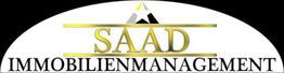 Logo von Saad Immobilienmanagement mit stilisiertem Dach über dem Text.