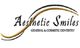 Logo reading "Aesthetic Smiles: General & Cosmetic Dentistry" with a curved gold design.