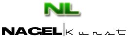 Logo mit grünem "NL" und schwarzem Text "NAGEL Kunst" auf weißem Hintergrund.