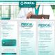 Captura de tela do site da MedCal, clínica médica e odontológica, com agendamento e serviços.