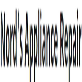 Text: "Nord's Appliance Repair" in blurred font.