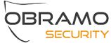 Logo von Obramo Security mit schwarzem Text und einem orangenen "Security" auf weißem Hintergrund.