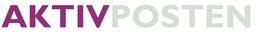 Logo mit dem Text "AKTIVPOSTEN", "AKTIV" in dunkelrot, "POSTEN" in hellgrau.