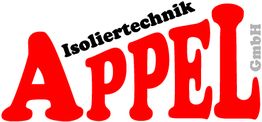 Rotes Logo mit dem Schriftzug "Appel Isoliertechnik GmbH" in Schwarz und Rot.